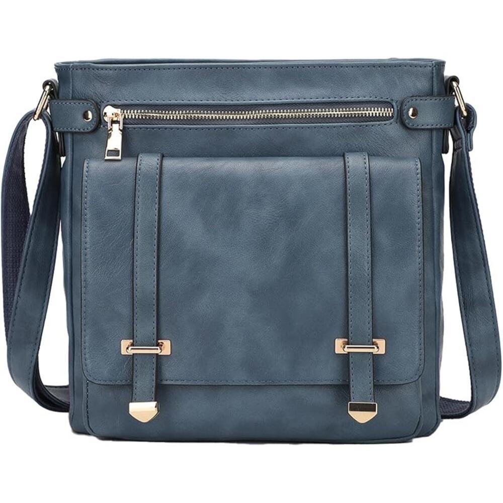 Vegan Leather Crossbody Bag - Chic, Multi-Pocket, Versatile & Stylish